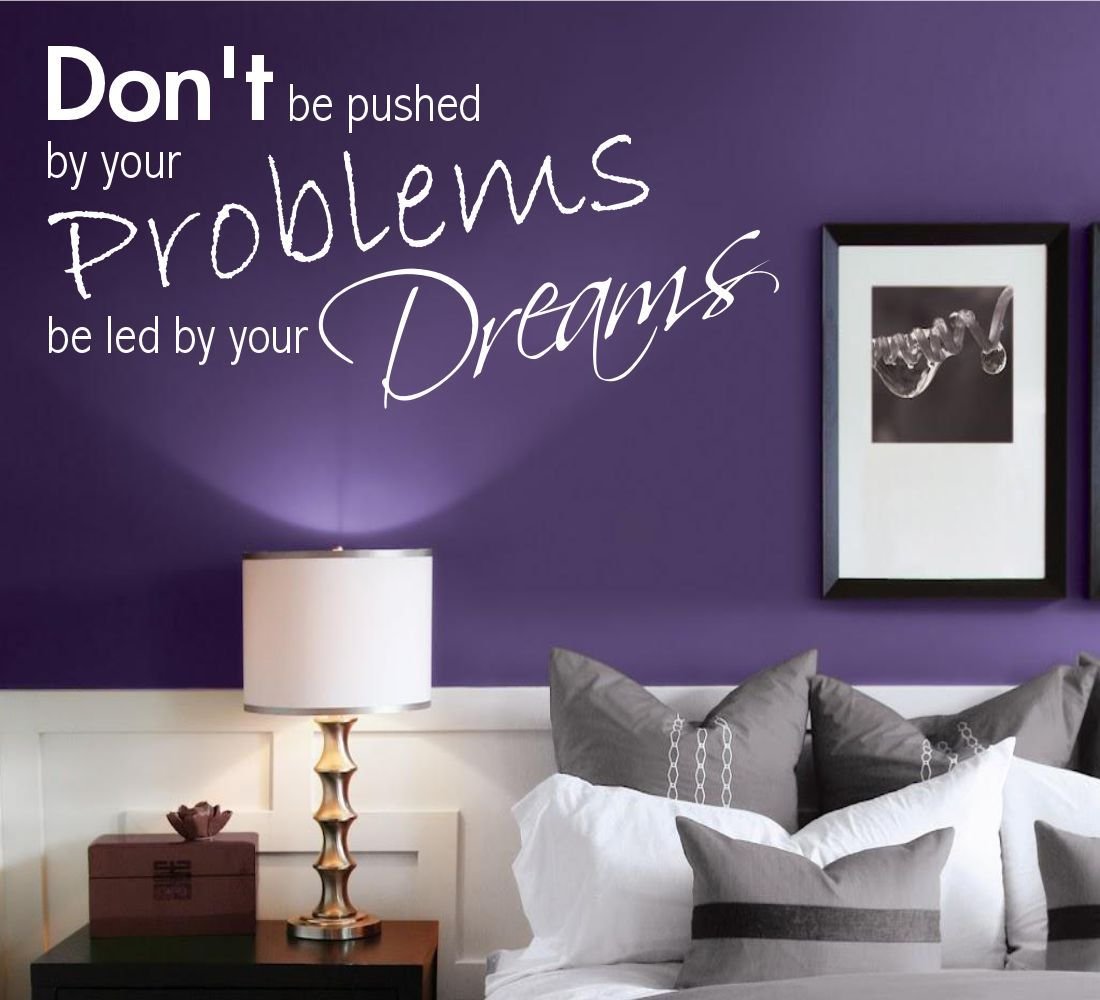 Dreams Problems Bedroom Room Wall Art Quotes Stickers Murals Decals transfers WSD475