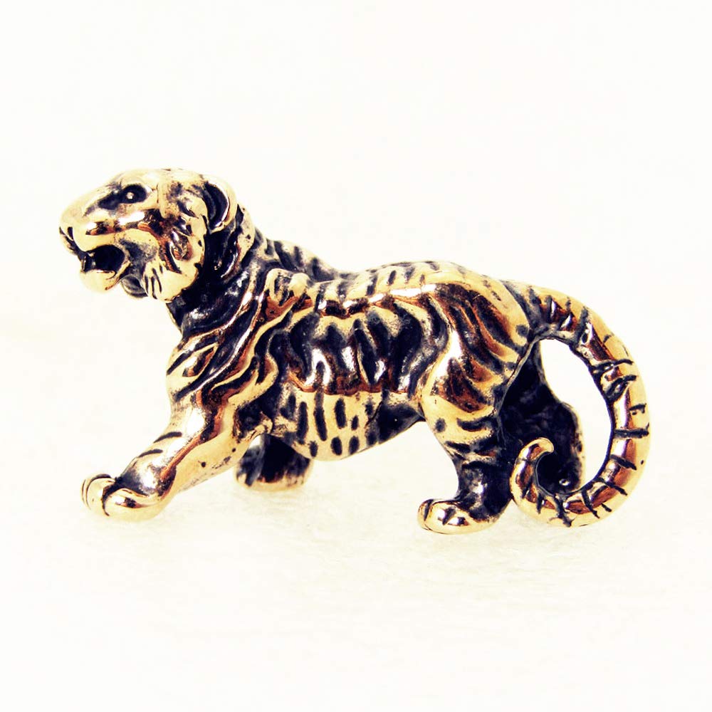 Tiny Tiger Figurine Decorative Tigre Statue Bronze