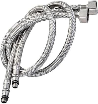 XIFIRY Pack of 2 Flexi Tap Connectors M10 x1/2 600mm Stainless Steel