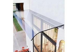 Front Door Canopy, Patio Door Window Awning Canopy, 16" 20" 39" 79" 91" 118" Polycarbonate Transparent Entrance Canopy,Silent