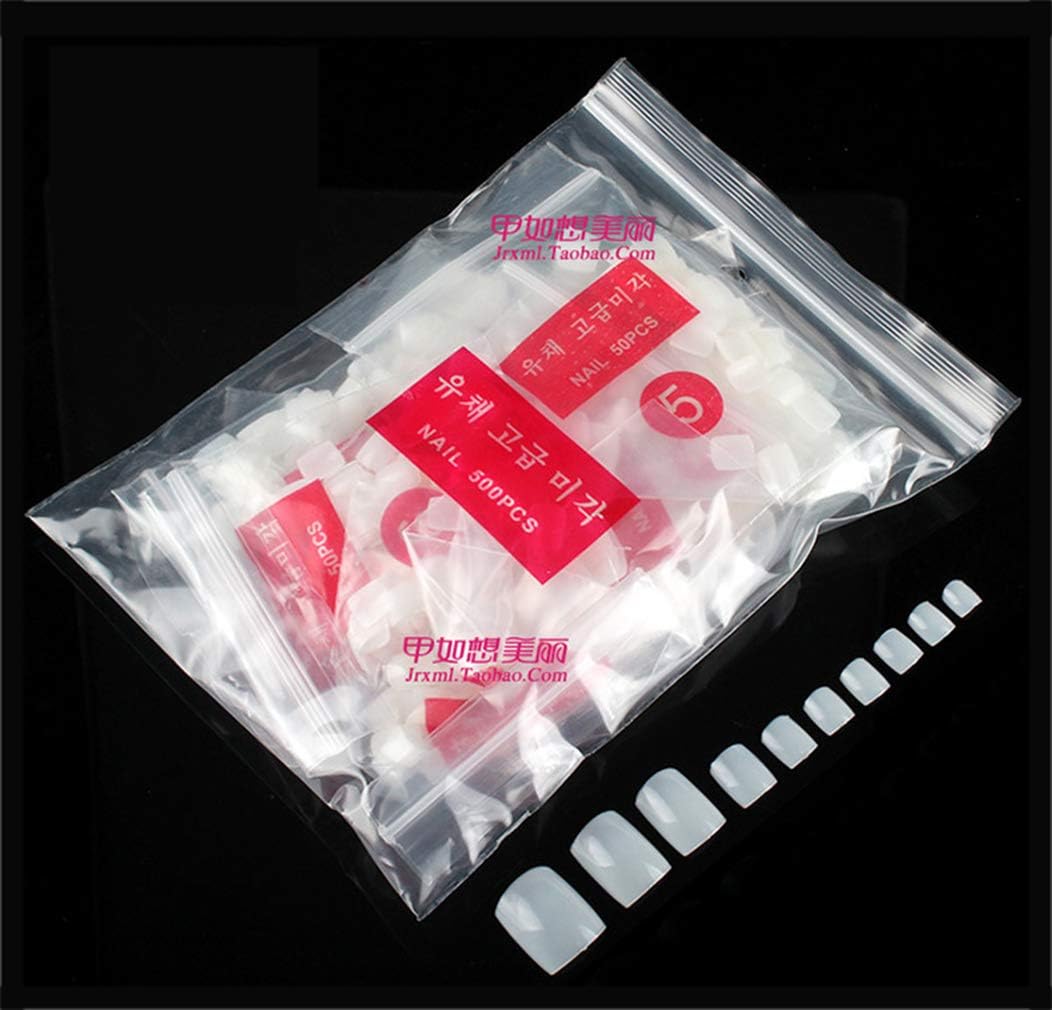 500 Pcs Natural False Toe Nails - Full Cover Nails Art Fake Acrylic Artificial Salon Tips - 10 Sizes Nails Decoration Manicure for DIY #1