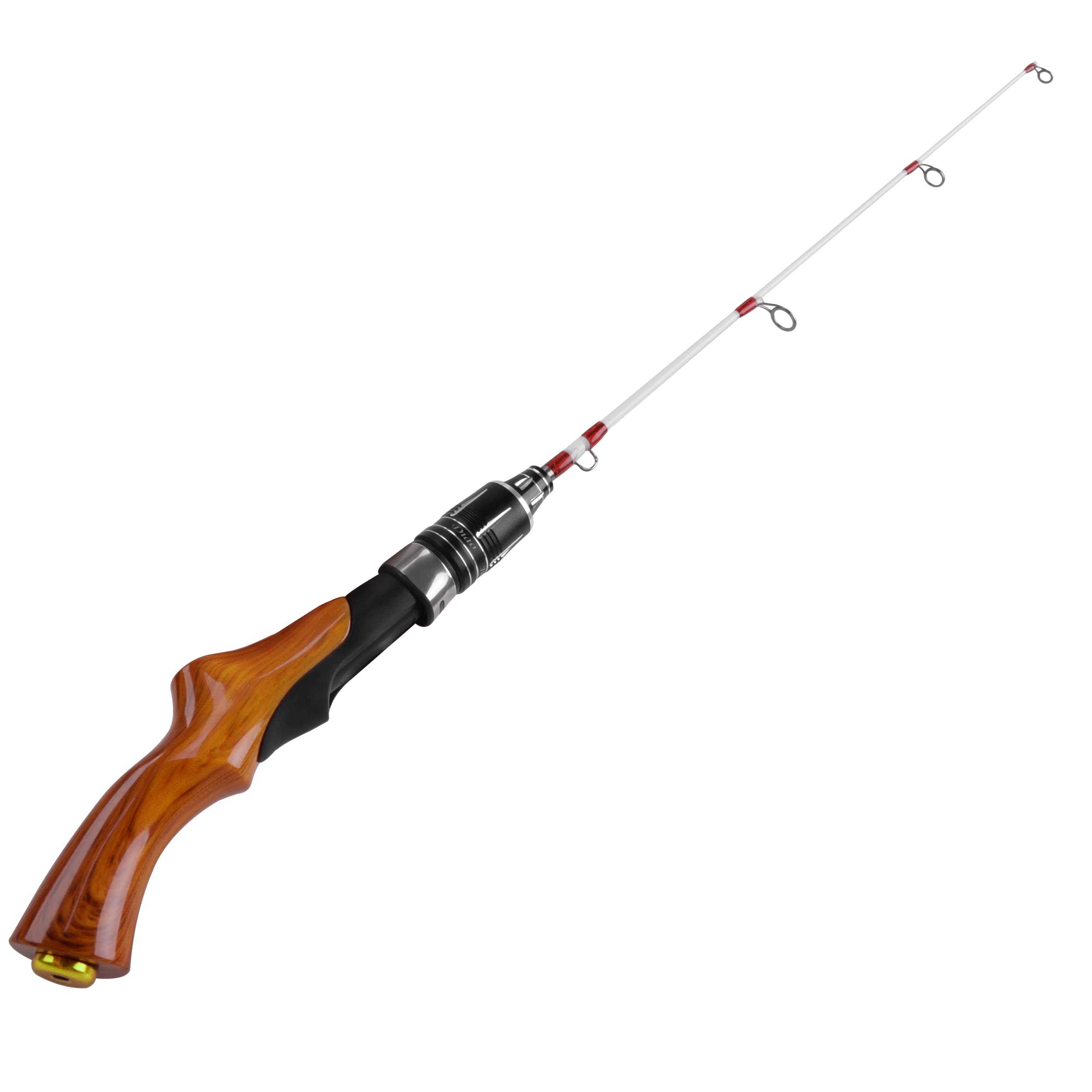 Ice Fishing Rod Ultralight Winter Spinning Ice Fishing Pole Tackle Wooden Handle Mini Ice Spinning Rod Fishing Tackle Tool