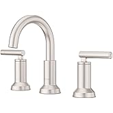 Pfister Capistrano Bathroom Sink Faucet, 8-Inch Widespread, 2-Handle, 3-Hole, NSF Certified, Spot Defense Brushed Nickel Finish, LF049CSOGS