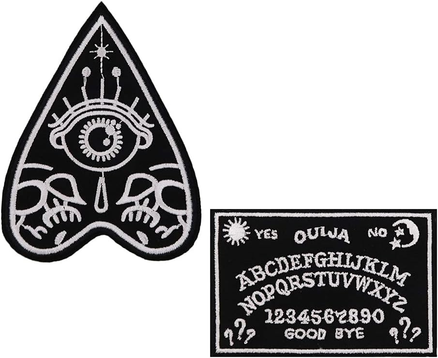 Mixed Media - OUIJA Board Embroidered Iron On Patches Supernatural Gifts