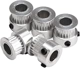 Fasizi 5PCS GT2 Timing Belt Pulley 20 Tooth 8mm Bore 6mm Width Aluminum Wrench view 4