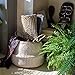 dufmod Large Natural and Plush Woven Seagrass Tote Belly Basket for Storage, Laundry, Picnic, Plant Pot Cover, and Beach Bag (Plush Zigzag Chevron Seagrass White, Large)