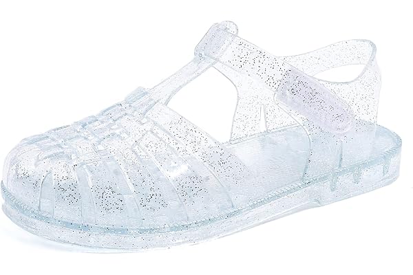 GUGUYeah Jelly Sandals for Girls,Closed Toe Princess Costume Summer Dress Shoes Fisherman Gladiator Water Beach Flat Sandals for Toddler/Little Kid/Big Kid