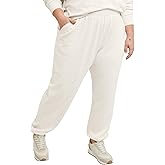 Hanes Womens Originals Fleece Joggers, Soft-Brushed Sweatpants, Women's Loungewear, 29", Plus