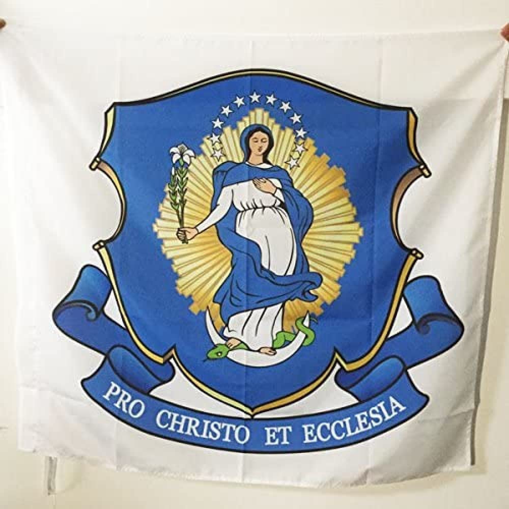 AZ FLAG Congregation of Marian Fathers of the Immaculate Conception Flag 3' x 3' for a pole - Marian Fathers flags 90 x 90 cm - Banner 3x3 ft with hole