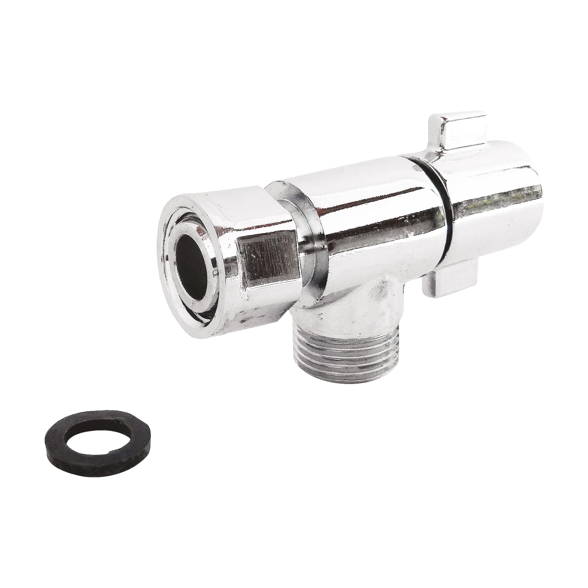 SOMATHERM FOR YOU 181-12 WC M12 / 17-12/17 Tap Design Toilet 1/4 Turn Square Chrome-Plated M12/17 nut Prisoner 12/17 (3/8 inch), Gray