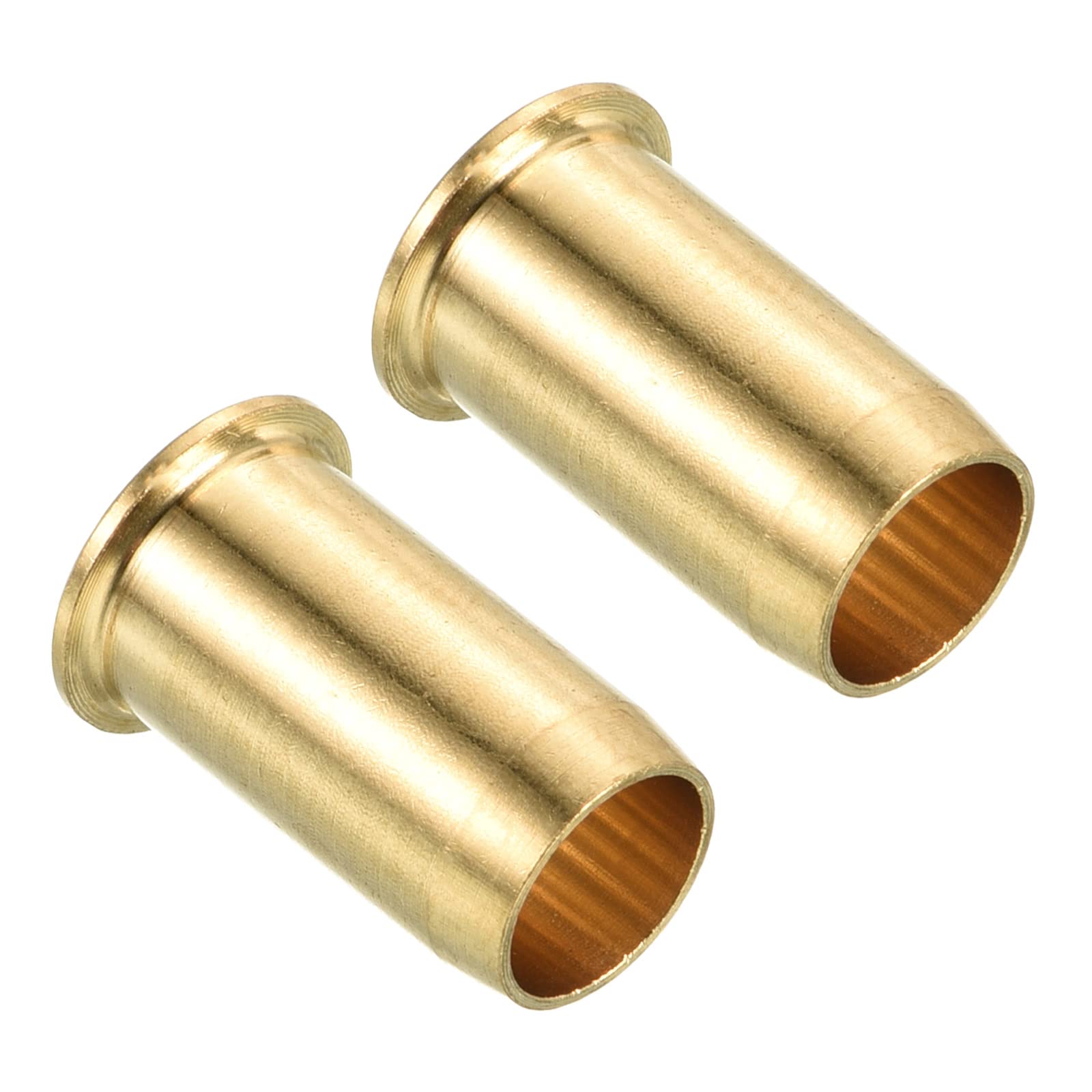 PATIKIL 8mm Tube Brass Compression Fittings, 2 Pack Insert Tube Support Compression Sleeve Fitting — image 1