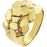 14K Yellow Gold Men's Nugget Ring -The Block