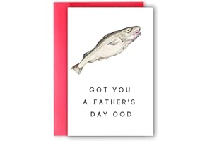 MQMRYeto Fishing Father's Day Card For Dad, Got You A Father's Day Cod, Funny Father's Day Card, Father's Day Card Pun, Fathers Day Idea Gift For Men Him