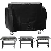 Intetiow Grill Cover for Pit Boss Deluxe 4-Burner PB757GD, for PitBoss Standard/Deluxe 5-Burner PB5BGD/PB5BGD1, 600D Heavy-Duty Waterproof Cover for Blue Rhino Razor 4 Burner Griddle, Black