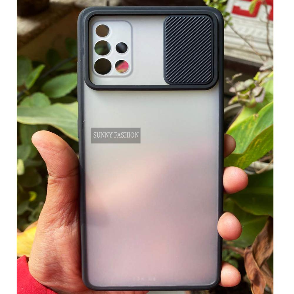 Sunny Fashion Samsung A51 Camera Lens Slide Protection Matte Back Case Cover for Samsung Galaxy