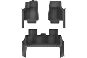 LUCKEASY 3PCS TPE Foot Mats with Door Sill Cover for Tesla Model Y Juniper 2025 2026 New 5 Seat 1st & 2rd Row Foot Pad Floor 