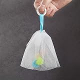 Omenluck 3pk Mesh Bubble Net Saver Bag Foaming Shower Facial Cleanser Bath view 4