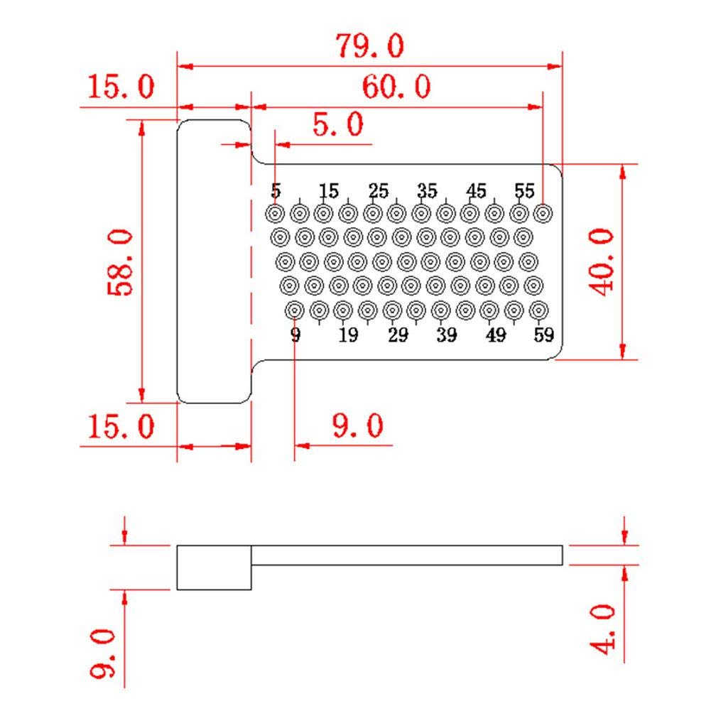 Woodworking Scriber T-type Ruler Aluminum Alloy Hole Gauge Carpenter Marking Tool (Red), Blue,Red - Image 4