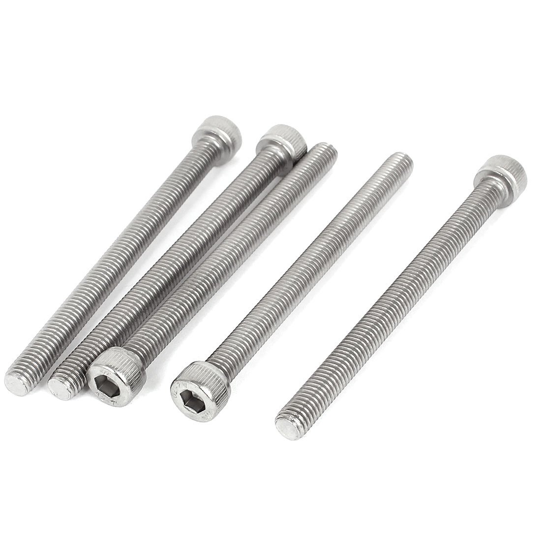 Sourcingmap M8x100mm Stainless Steel Hexagon Socket Head Cap Screws 5 Pcs