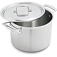 Demeyere Essential 5-ply 8-qt Stainless Steel Stock Pot with Lid
