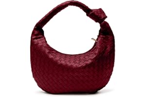 Apryl Woven Purse for Women - Woven Tote bag for Women - Knotted Slouchy Large Shoulder Bags - Soft Vegan Leather