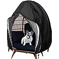 Oslimea Patio Egg Chair Cover Large 91x80 inch Waterproof Windproof Outdoor Swing Egg Chair Cover with Zipper and Bottom Buckle, Black