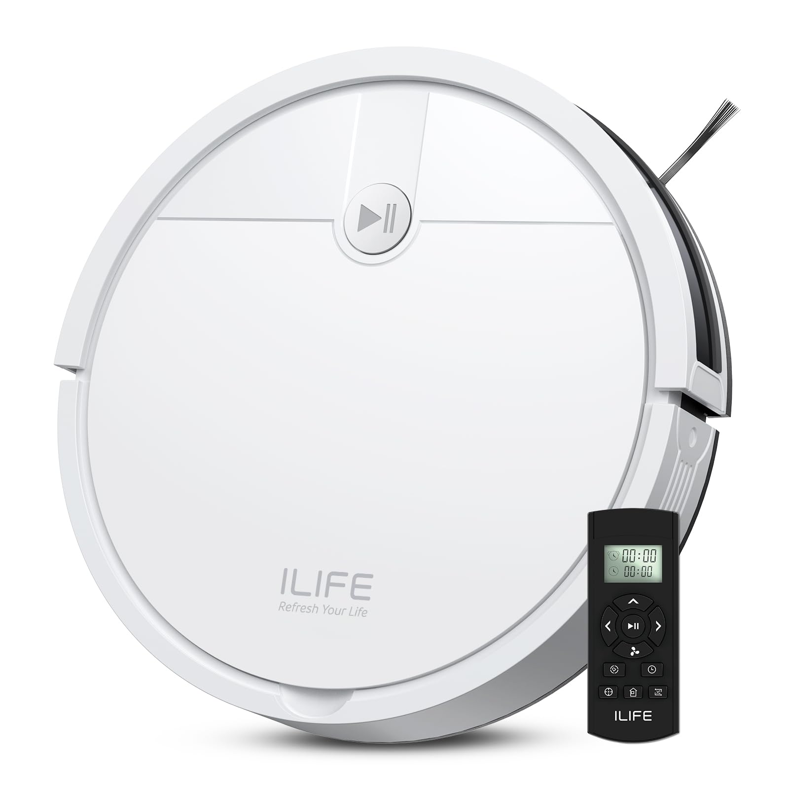 Photo 1 of ILIFE V2 Robot Vacuum Cleaner, Tangle-Free Suction, 120 Mins Runtime, Slim, Self-Charging Robotic Vacuum Cleaner, Ideal for Pet Hair and Hard Floors