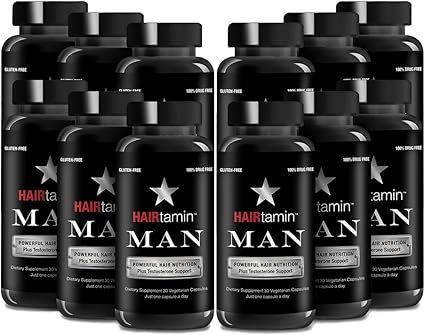 Amazon Com Hairtamin Man Hair Growth Vitamins Best Mens Biotin