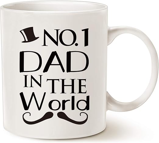 Amazon Com Mauag Fathers Day Gifts Funny Mustache Dad Coffee Mug