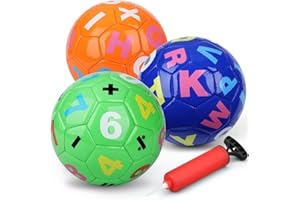 Dilabnba 3PCS Mini Soccer Balls, Soft and Safe Football Toys for Kids Toddlers, Indoor Outdoor Sport Colorful Ball Set Gifts for Girls Boys (Blue Green Orange)