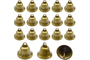 Hocansen 36 Pcs Craft Bells Small Brass Bells Hanging 1.7x1.5in Vintage Christmas Jingle Bells Making Wind Chimes for Crafts and Dog Collar (LD/Bronze)