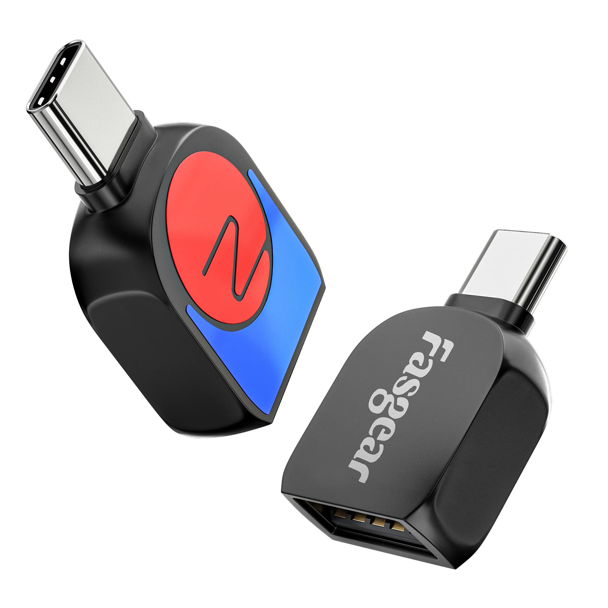 Fasgear USB C to USB Adapter for Macbook Samsung: 2 Pack 10Gbps Data Snyc Type C Male to USB 3.1 Female Adapter Compatible with Galaxy S21|M1 iMac & Other USB-C or Thunderbolt 3 Devices (2 Black)