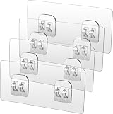 WLLHYF Shower Caddy Adhesive Hooks 4 Pack, 5kg Hold, Waterproof Wall Mount view 1