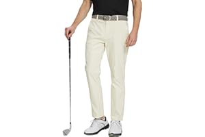M MAELREG Golf Pants Men Quick Dry - 30"/32"/34" Stretch Lightweight 5 Pockets Water-Resistant Casual Mens Dress Pants