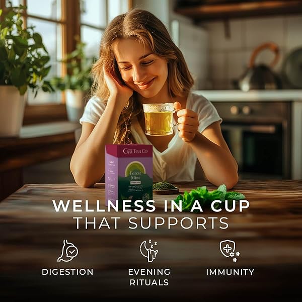 GYA TEA CO FOREST MINT GREEN TEA LOOSE LEAF – MINT GREEN TEA CAFFEINATED – 100% NATURAL MINT LOOSE LEAF TEA WITH NO ARTIFICIAL INGREDIENTS – BREW AS HOT OR ICED TEA (5.29 OZ)