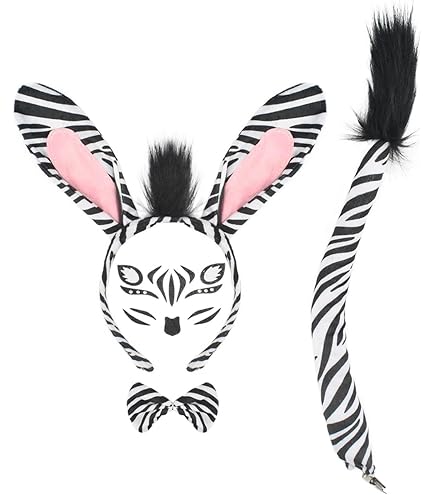 Amazon.com: Fun Costumes Women's Striped Zebra Wig with Animal