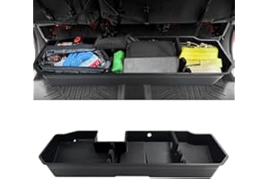 MAXDOM LLC MAXDOM Under Seat Storage Fit for (2019-2026) Chevy Silverado 1500/GMC Sierra 1500 (2020-2026) 2500HD 3500HD | Double & Crew Cab Rear Underseat Organizer Box