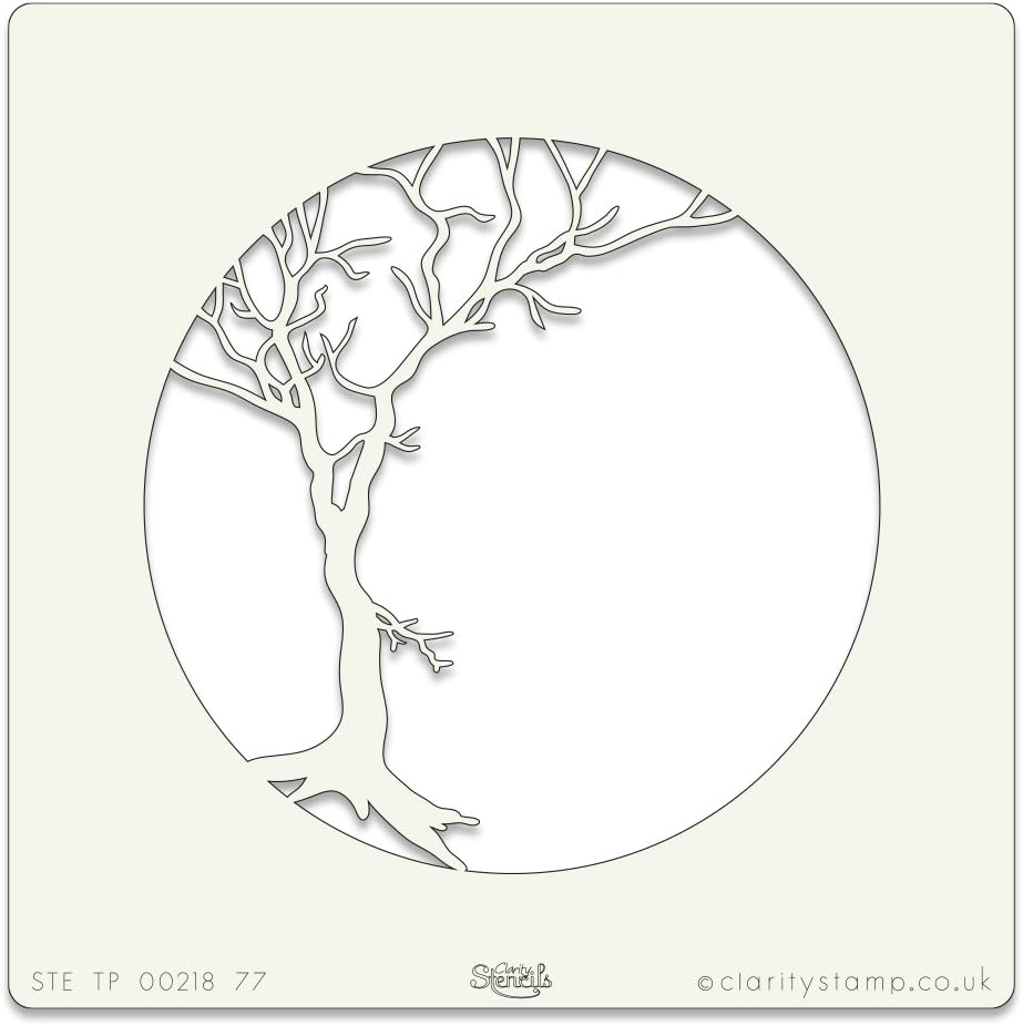 Winter Trees Aperture Stencil 7 x 7 Inches