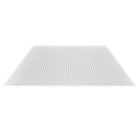 Stegplatte | Hohlkammerplatte | Stegdreifachplatte | Material Polycarbonat | Breite 980 mm | Stärke 16 mm | Farbe Glasklar