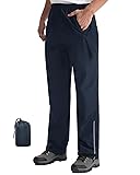 iCreek Men's Packable Rain Pants Waterproof