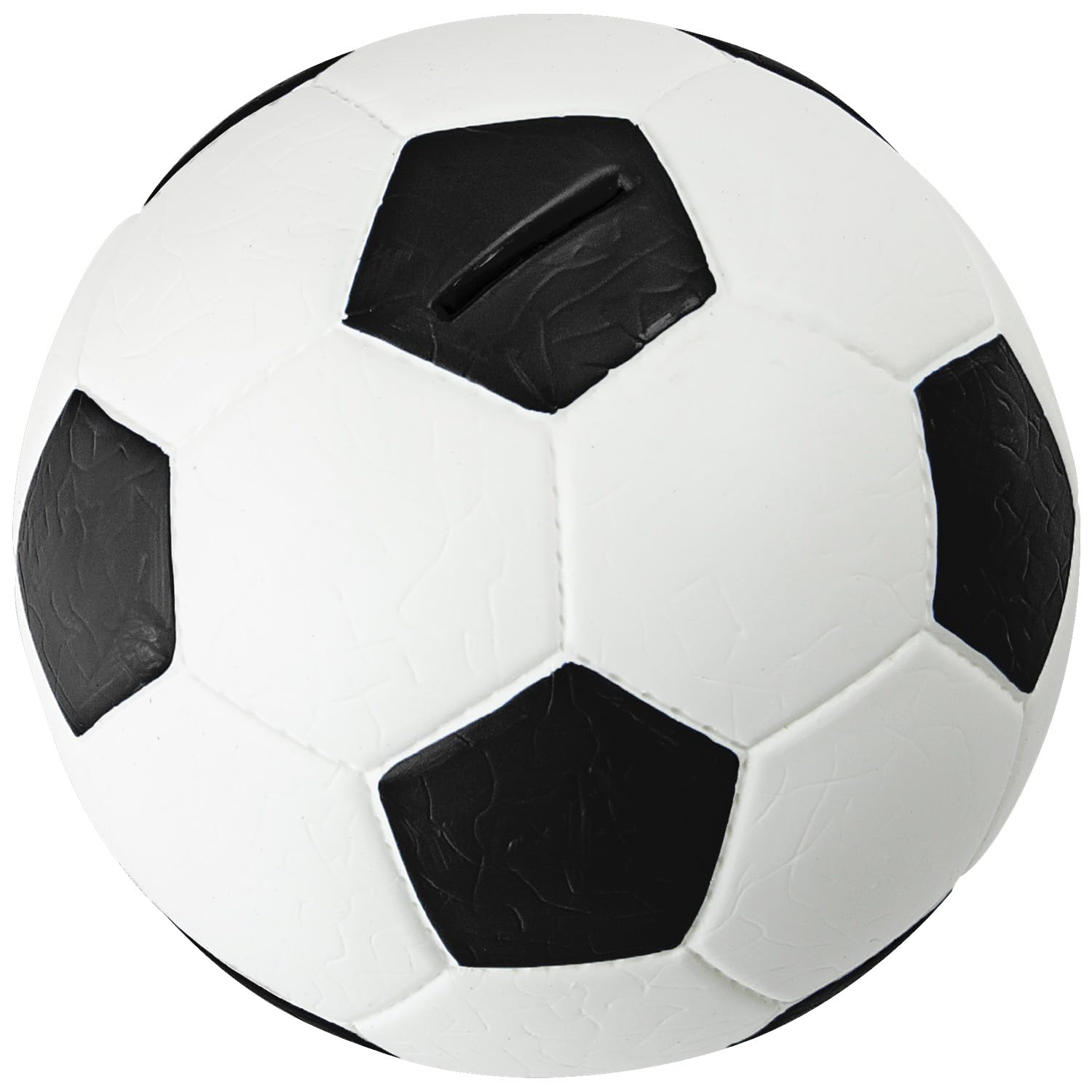 HMF 4790-01 Money Box, Piggy Bank, Football Leather Look, 15 cm Diameter, black white — image 1