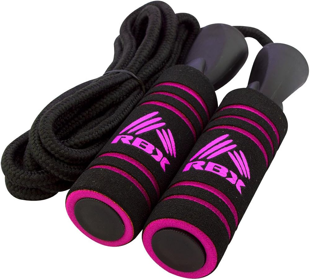RBX Active 1 LB Weighted Jump Rope (.5 LBs per handle) Pink Amazon.co