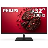 Philips 32 Inch Computer Monitor FHD 100Hz VA, 32E1N1100L | 1920&times;1080 LED Monitor, 1ms MPRT, HDMI 1.4, VGA, VESA, Adaptive Sync, Flicker-Free, 4yr Advance Replacement Warranty