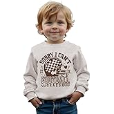 CM C&M WODRO Football Sweatshirt for Toddler Boy Girl Sorry I Can't It Is Football Season Pullover Shirt Kids Game Day Outfit