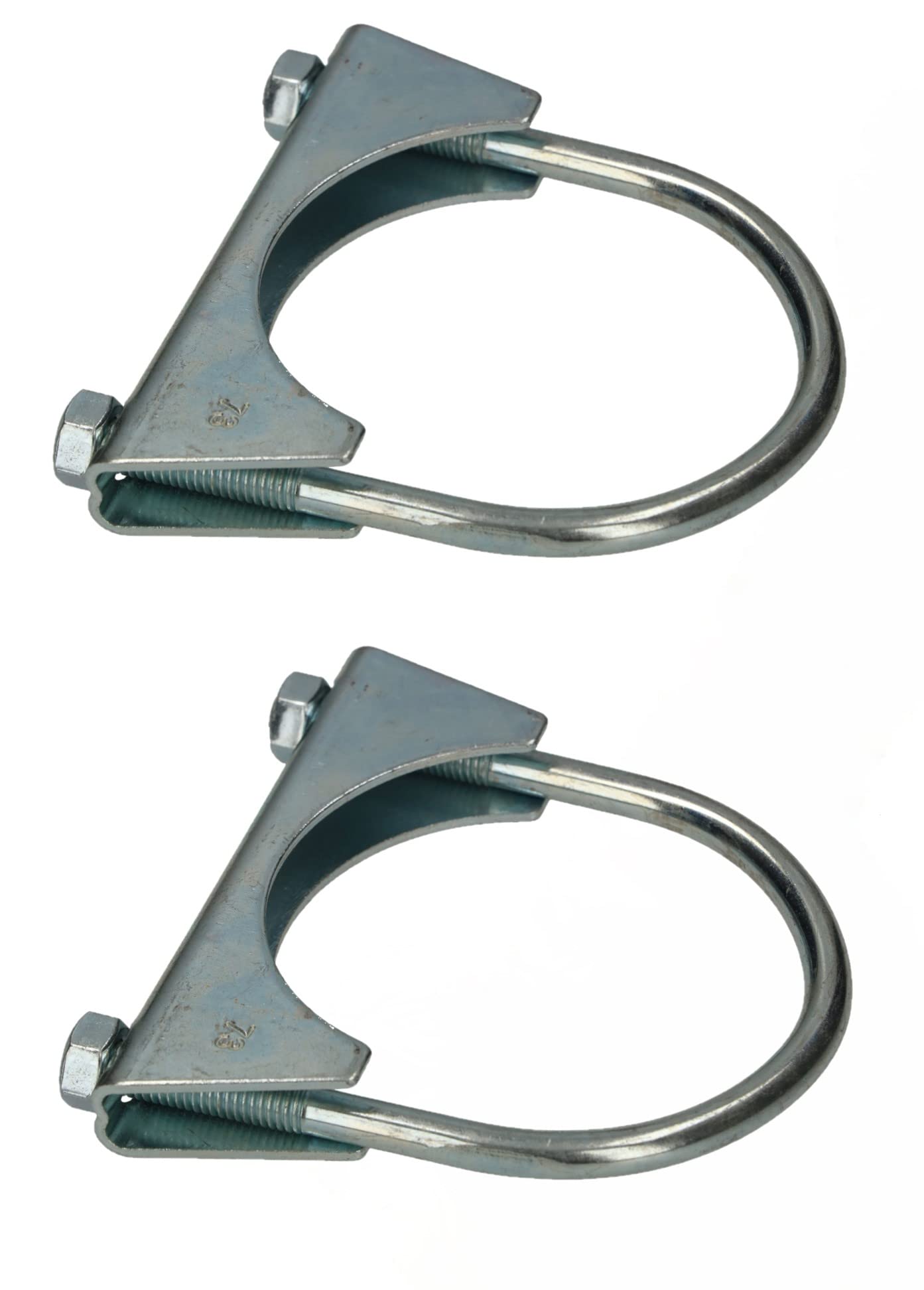 KOTARBAU® Set of 2 U-bolt clamp 73 mm exhaust pipe clamp pipe clamp U-bolt for mounting antenna pipes masts universal clamp for pipe connections