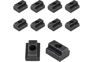S SYDIEN T Slot Nuts 10pcs, M6 Threads Black Oxide Finish Hardware Sliding Nuts Used for Machines Tool Tables, Grade 8.8