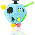 PAPOLGO Fidget Toys,ADHD Fidget Toys,Autism Fidget Toy,12 Side Cube Toys Stress Relief,Anti Anxiety,Focus,Boredom for Kids and Adults (Blue / B3)