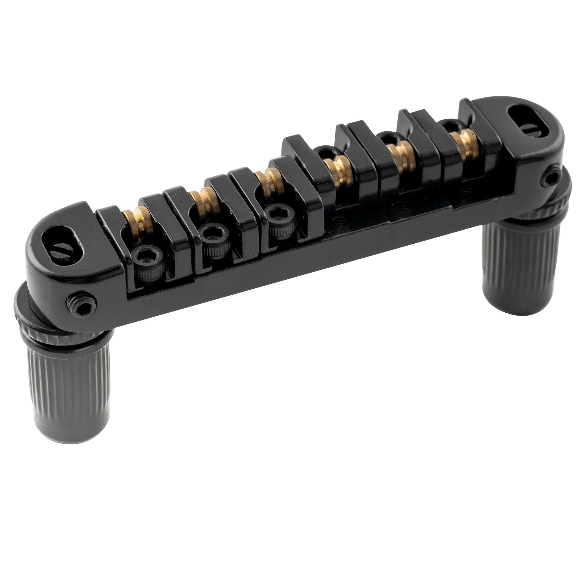 Musiclily Roller Tune-o-matic Bridge Locking Saddle for Les Paul Style Electric Guitar,Black