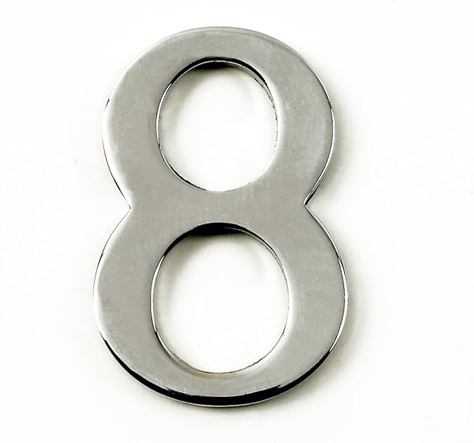 Black Country Metal Works 1.52 Inch Self Adhesive Solid Brass Numbers