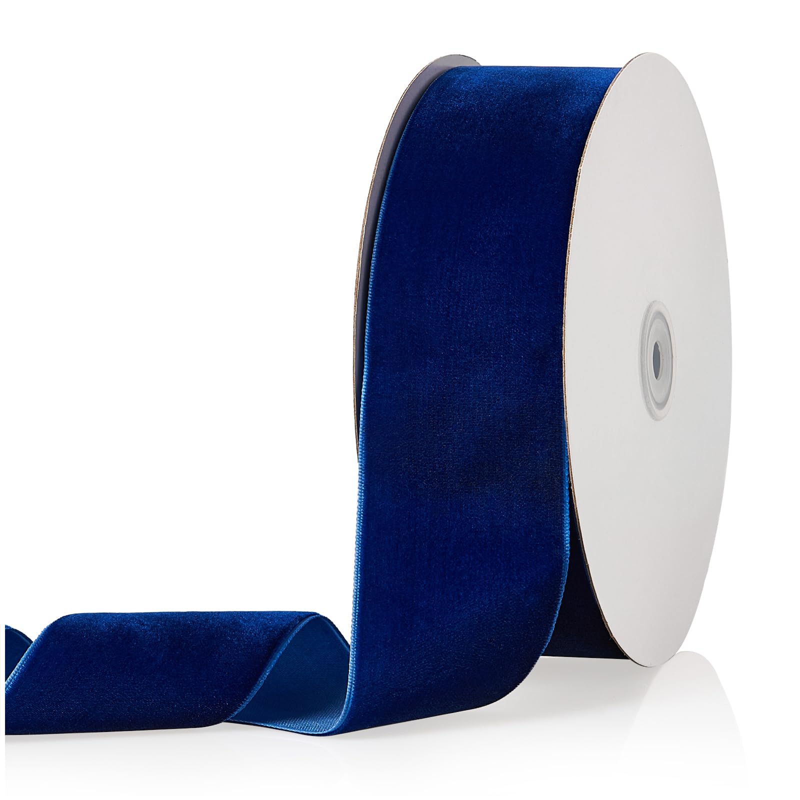 Photo 1 of 2" X 20 Yards Navy Blue Velvet Ribbon for Christmas Tree Wreath Vintage Decoration Handmade Crafts Ornaments Gift Wrapping and Bow Making